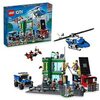 LEGO 60317 City La Course-Poursuite de La Police à La BanqueJouets Drone et 2 Camions pour Enfants 7 ansSets d’Aventures