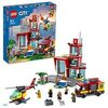 LEGO 60320 City Fire La Caserne des PompiersSet avec GarageJouet Camion et Hélicoptère pour Les Enfants dès 6 Ans