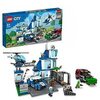 LEGO 60316 City Le Commissariat de PoliceJouets VoitureCamion de Poubelle et Hélicoptère Enfants 6 AnsSet Aventures