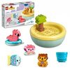LEGO 10966 DUPLO Badewannenspaß: Schwimmende Tierinsel, Badespielzeug für Babys und Kleinkinder ab 1,5 Jahren, Badewannenspielzeug, Lernspielzeug
