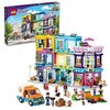 LEGO 41704 Friends Main Street Set, Heartlake City Café & Hair Salon, Dolls House with Toy Shops, Modular Building Set for Girls and Boys