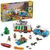 LEGO 31108 Creator Les Vacances en Caravane en Famille, Jouet à Construire 3 en 1, Se Transforme en Voiture, Camping-Car, Phare
