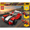 LEGO Creator 3 in 1 Auto Sportiva - Hot Rod - Kit di Costruzione Aereo, Giocattoli per Bambini e Bambine, 31100