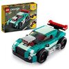 LEGO 31127 Creator 3-in-1 Straßenflitzer: Rennwagen, Muscle Car und Hot Rod, Modellauto Bausatz, Spielzeugauto für Jungen und Mädchen ab 7 Jahren