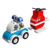 LEGO Duplo - elicottero antincendio e auto della polizia - set costruzioni 10957