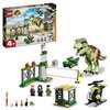 LEGO 76944 Jurassic World T. Rex Ausbruch, Dinosaurier Spielzeug ab 4 Jahre, Set mit Figur, Hubschrauber, Flughafen und Spielzeugauto