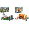 LEGO 21181 Minecraft El Rancho - Conejo, Juguete de Construcción + 21178 Minecraft El Refugio - Zorro, Juguete para Niños 8 Años