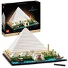 LEGO 21058 Architecture Great Pyramid of Giza Set, Home Décor Model Building Kit, Gift Idea for Adults, Men, Women, Mum, Dad, Creative Activity, Famous Landmarks Collection