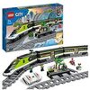 LEGO 60337 City Personen-Schnellzug, Set mit ferngesteuertem Zug mit Scheinwerfern, 2 Wagen und 24 Schienen-Elementen, Eisenbahn-Spielzeug, Geschenk zu Weihnachten für Mädchen und Jungen