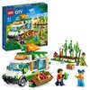 LEGO 60345 City Le Camion de Marché des Fermiers, Jouet de la Ferme avec Un Van Food Truck et Stand de Nourriture, pour Enfant de 5 Ans