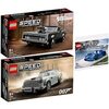 Lego Speed Champions 3er Set: 76911 007 Aston Martin DB5, 76912 Fast & Furious 1970 Dodge Charger R/T & 30343 McLaren Elva