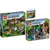 Lego Minecraft 3er Set: 21189 Das Skelettverlies, 21190 Das verlassene Dorf & 30432 Schildkrötenstrand