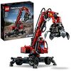 LEGO 42144 Technic Material Handler, Mechanical Model Crane Toy, with Manual and Pneumatic Functions, Construction Vehicle Building Set, Educational Toys