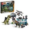 LEGO Jurassic World 76949 - Set di giocattoli giganotosauro e Therizinosaurus, divertente per bambini dai 9 anni in su (658 pezzi)