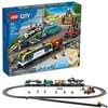 LEGO City Freight Train Set, 60336 Juguete de control remoto para niños a partir de 7 años con sonidos, 2 vagones, transportador de coche, 33 piezas de pista y 2 juguetes de coche EV