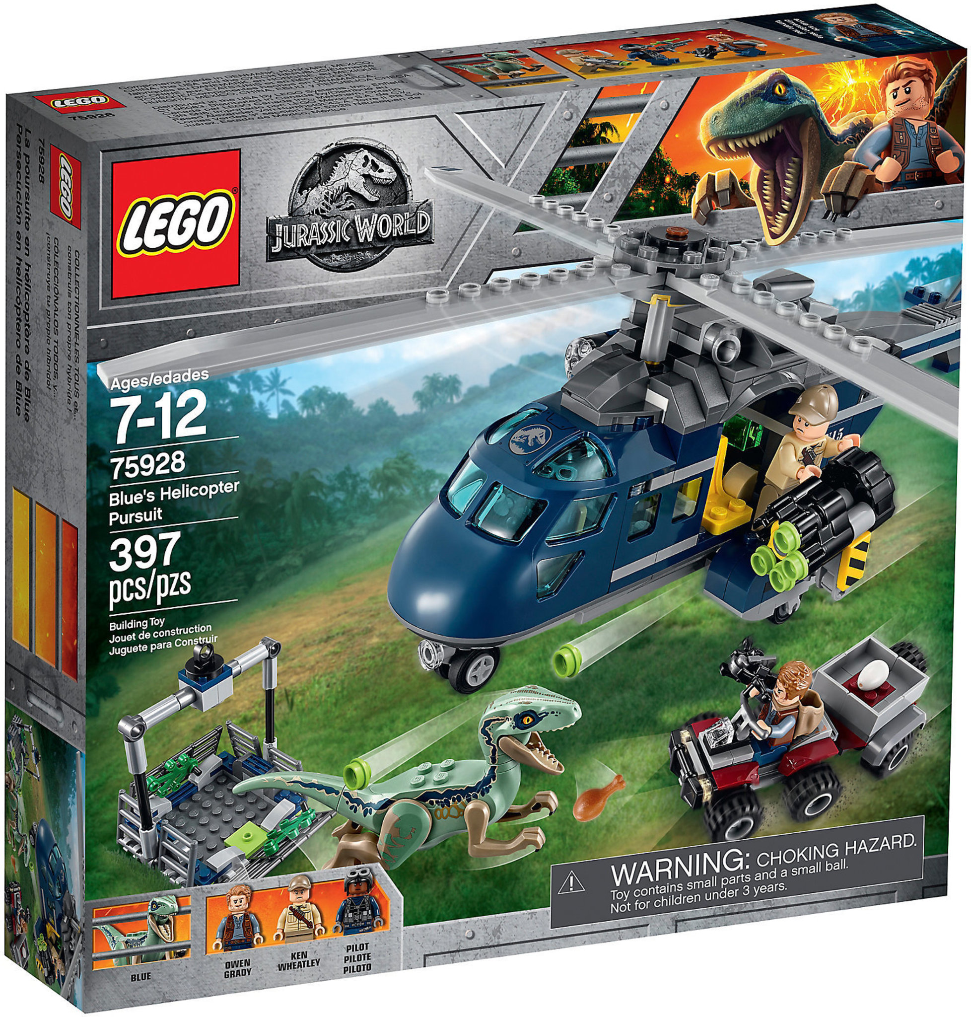 LEGO Jurassic World 75928 - Inseguimento Sull'elicottero Di Blue