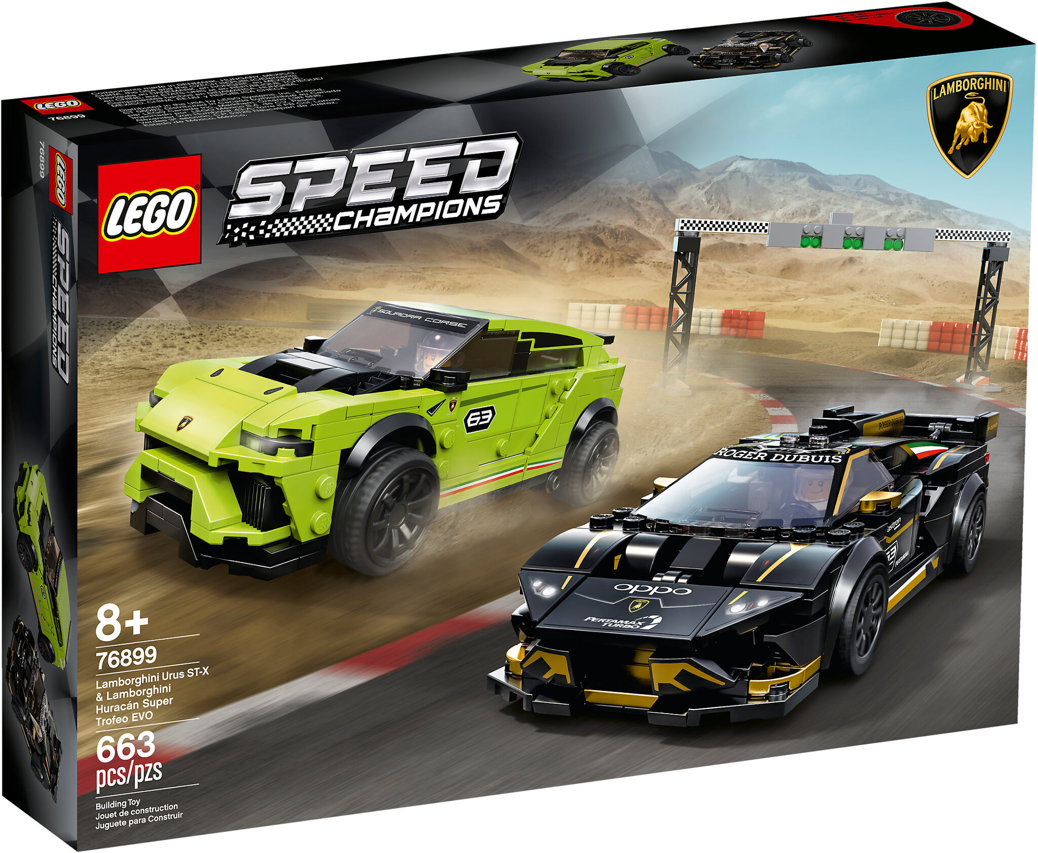 LEGO Speed Champions 76899 - Lamborghini Urus St X & Lamborghini Huracán  Super Trofeo Evo