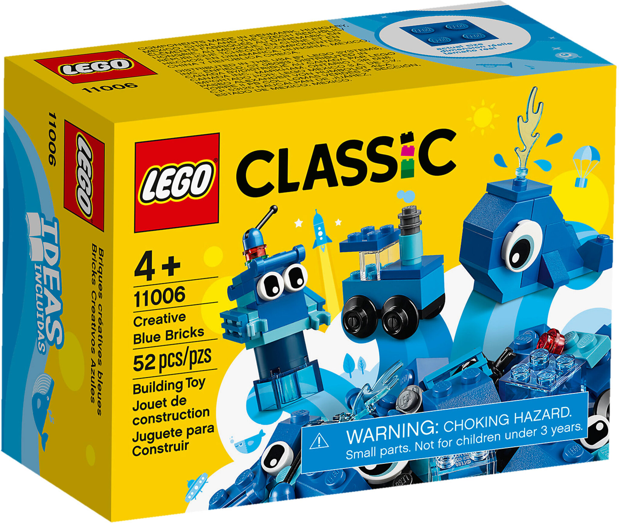 Lego classic scatola mattoncini creativi grande, contenitore con idee  creative