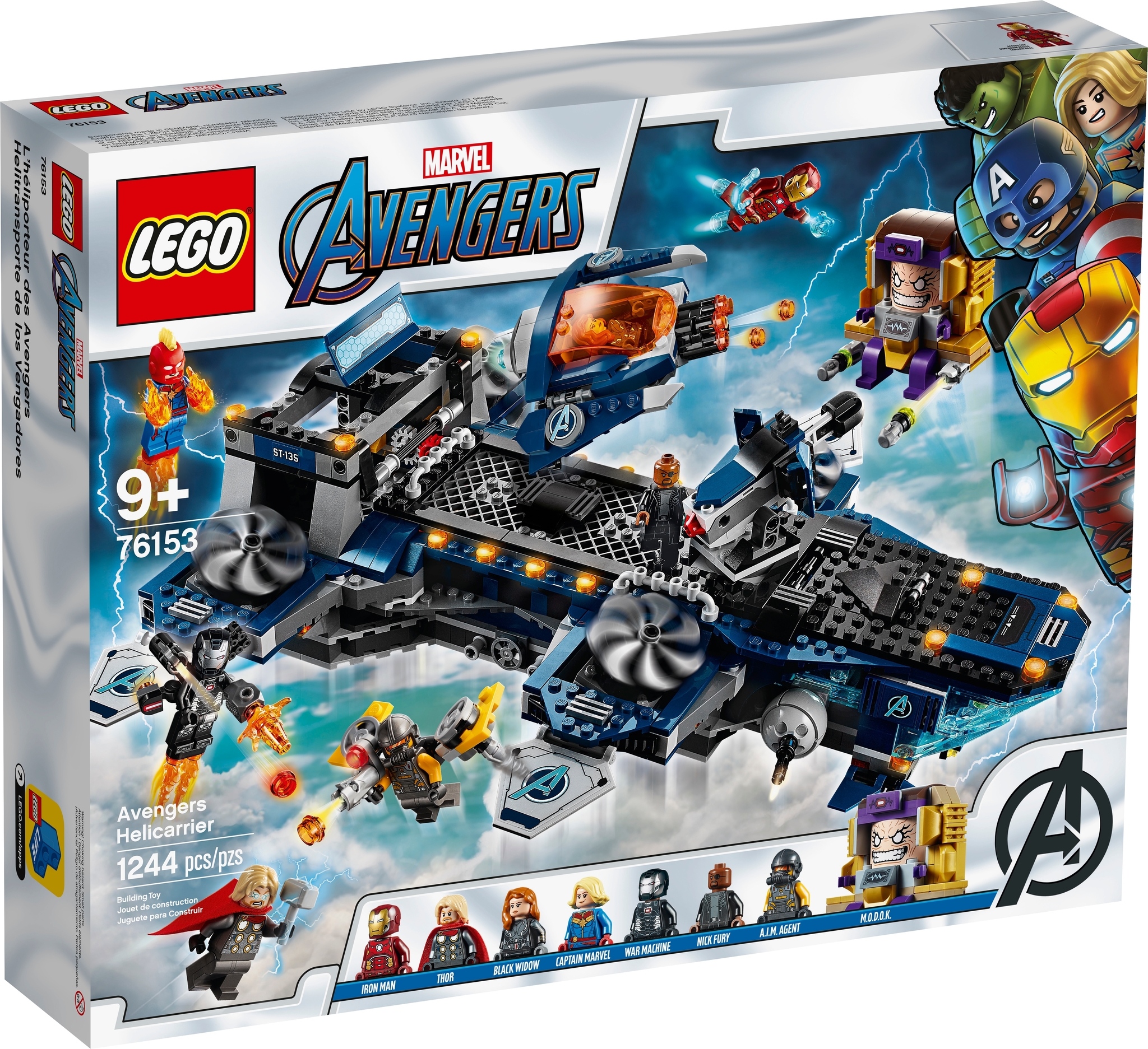 Thor /& Captain Marvel LEGO 76153 Super Heroes Marvel Avengers Super Heroes Serie Helicarrier Spielzeug mit Iron Man