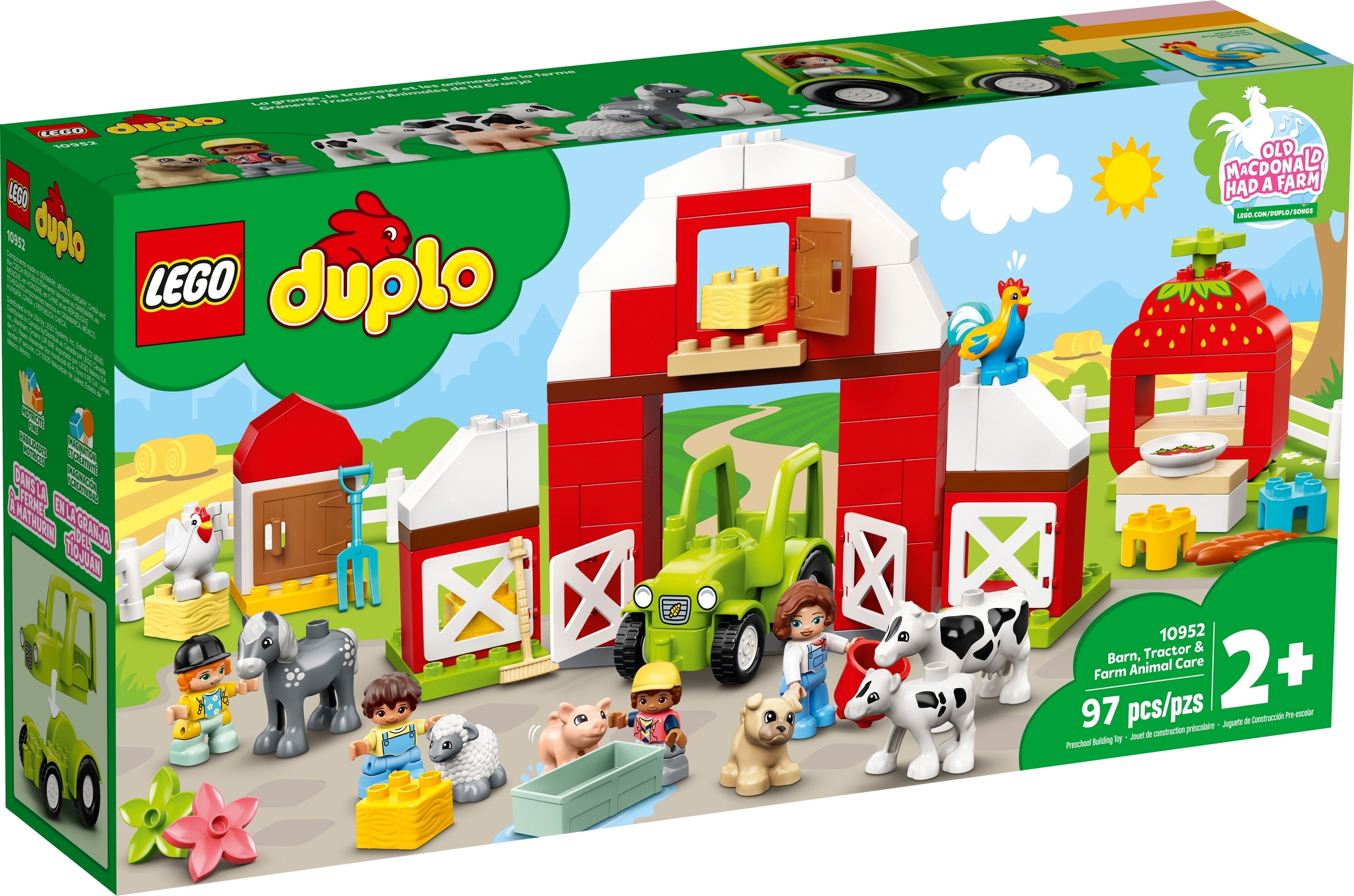LEGO® 10950 DUPLO® Town Le Tracteur et Les Animaux Jouet avec