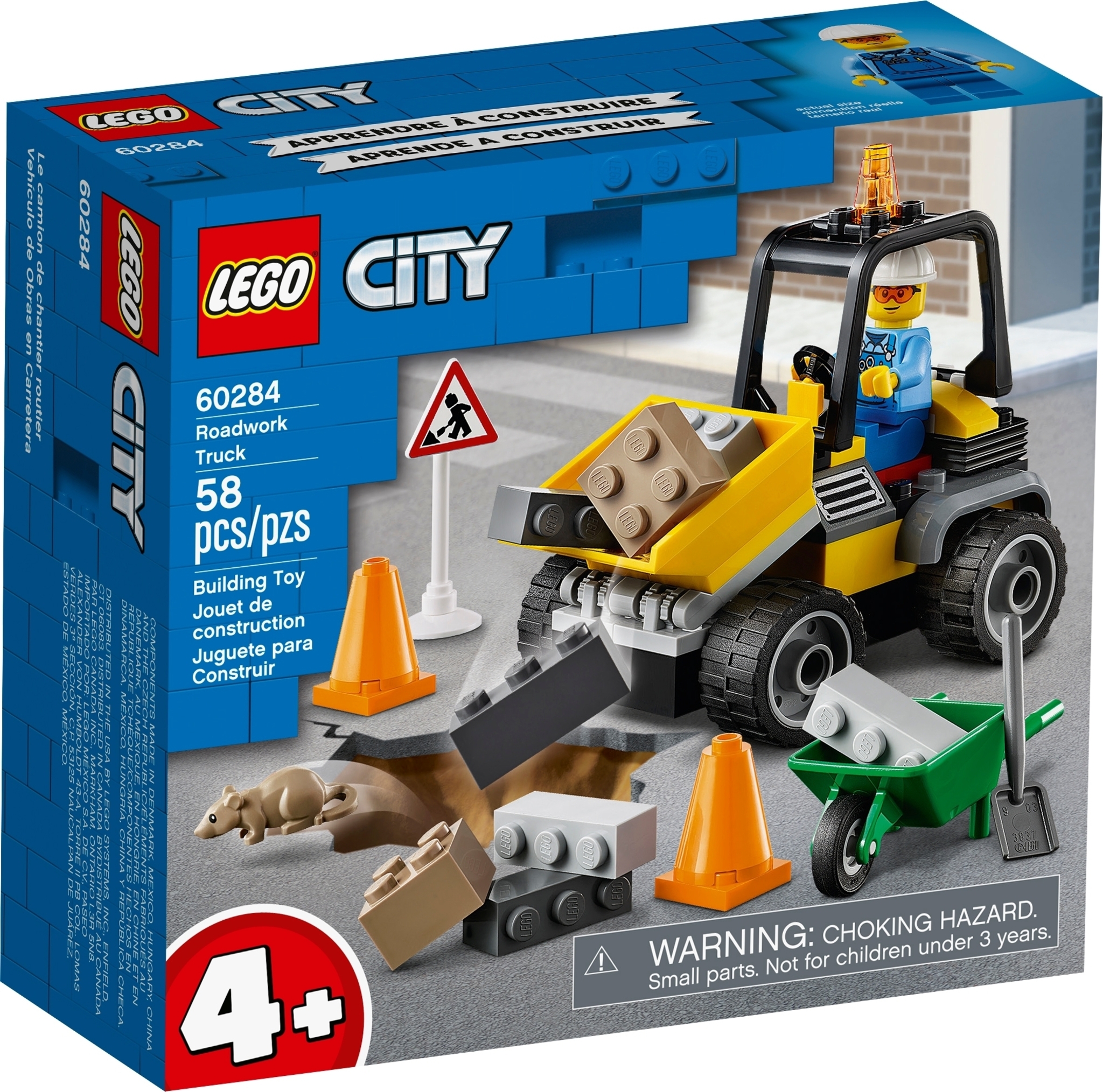 LEGO City Great Vehicles Camion della Spazzatura, Include 2 Minifigure e  Accessori, Veicoli Giocattolo per Bambino di 4+ Anni, 60220
