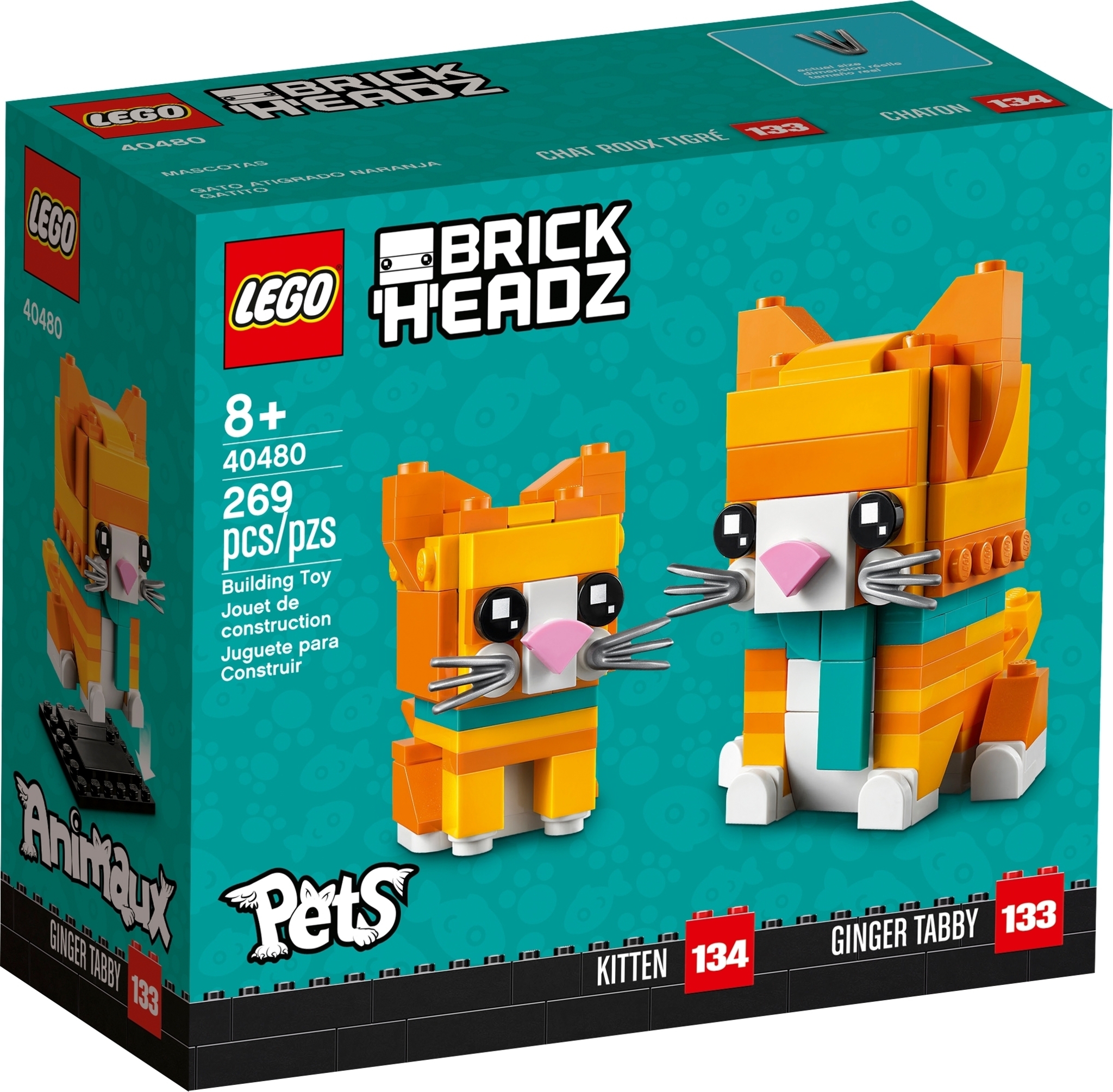LEGO Brickheadz 40480 - Gatto Soriano