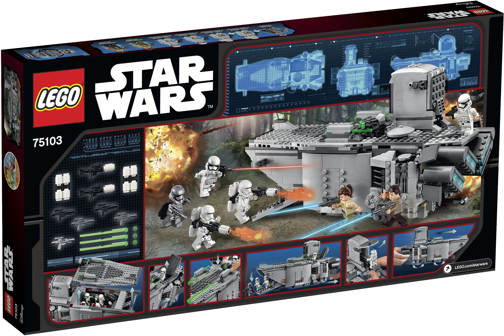 star wars first order transporter lego