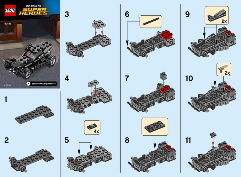 Le Istruzioni per Costruire la Batmobile 30446 LEGO DC Comics Super Heroes