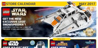Calendario LEGO Store Maggio 2017