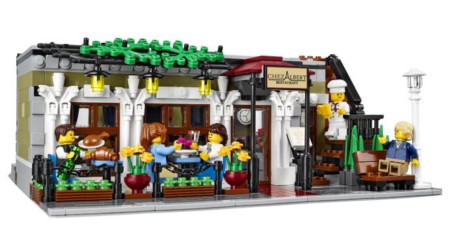 Edifici Modulari LEGO con minifigure a pranzo