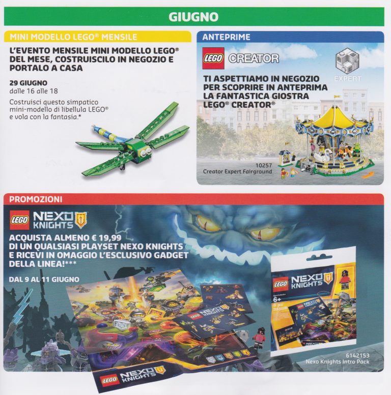 Promozioni LEGO Store Italia Maggio Giugno 2017