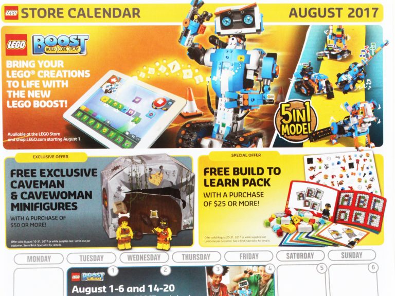 Il Calendario LEGO Store USA Agosto 2017: le Promozioni e gli Eventi