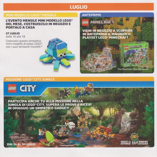 Promozioni LEGO Store Luglio Agosto 2017