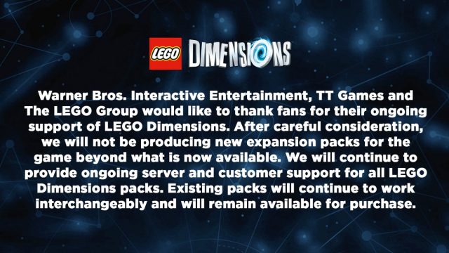 LEGO Dimensions: L'Annuncio della Cancellazione