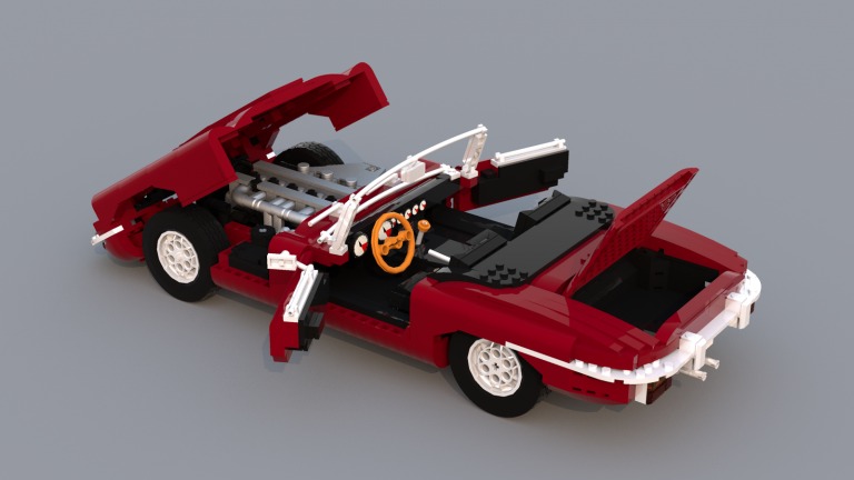 LEGO Ideas: Jaguar E-Type Roadster Raggiunge i 10.000 Sostenitori