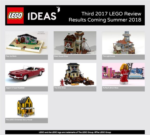 Terza Fase di revisione 2017 LEGO Ideas