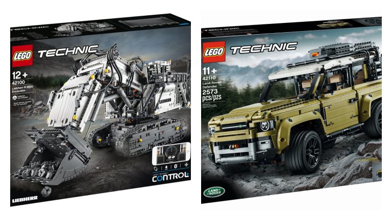 Disponibili i Nuovi Set LEGO Technic Escavatore Liebherr R 9800 (42100) e Land Rover Defender (42110)!