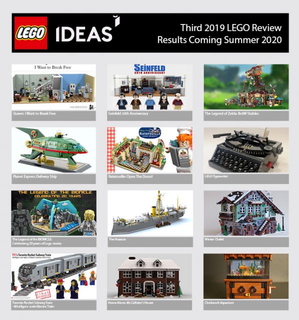 I 12 Progetti LEGO Ideas Qualificati per la Terza Fase di Revisione 2019
