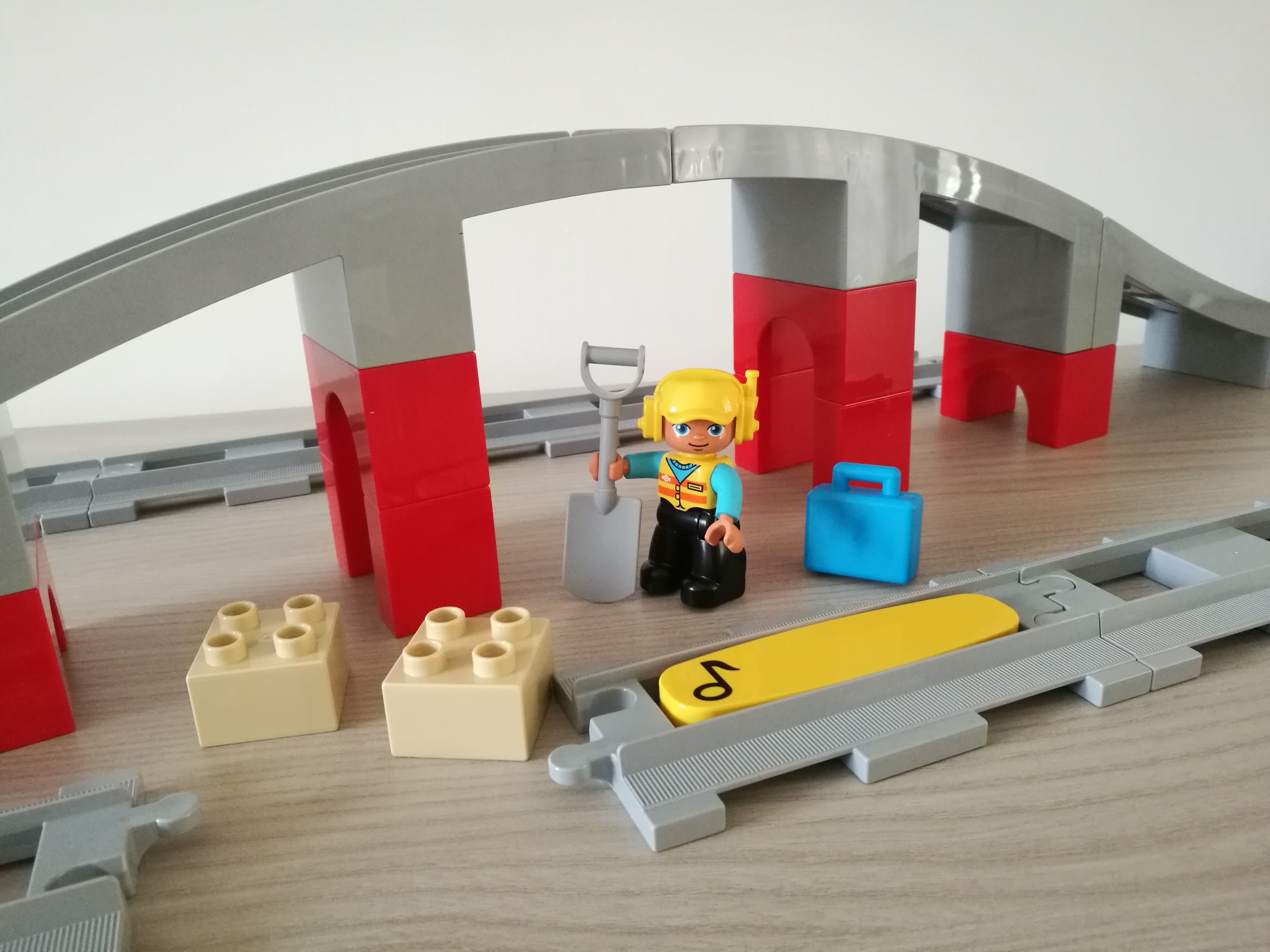 Ferrovia Lego Duplo Binari Scambi Passaggio Ponte Selezione Hk