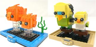 LEGO BrickHeadz Pesciolino rosso (40442) e Pappagallino (40443)