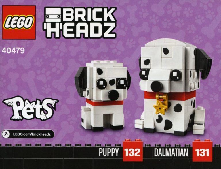 Rivelato il set LEGO BrickHeadz Pets Dalmatians (40479)