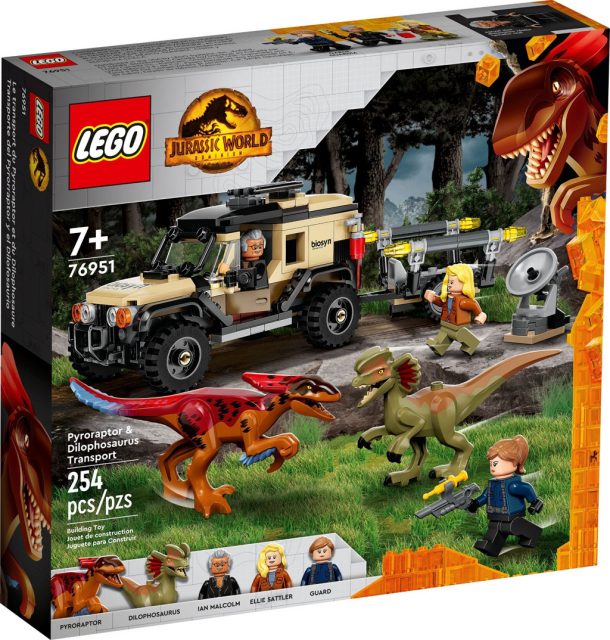 LEGO-Jurassic-World-Dominion-Pyroraptor-Dilophosaurus-Transport-76951