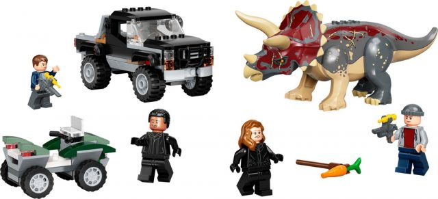 LEGO-Jurassic-World-Dominion-Triceratops-Pick-up-Truck-Ambush-76950
