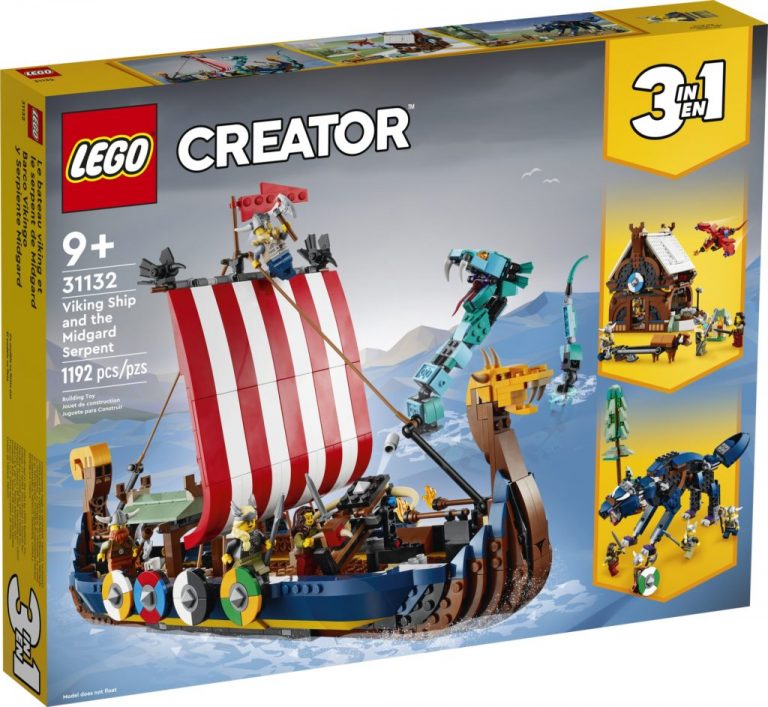 Rivelate le immagini del set LEGO Creator Viking Ship and the Midgard Serpent (31132)