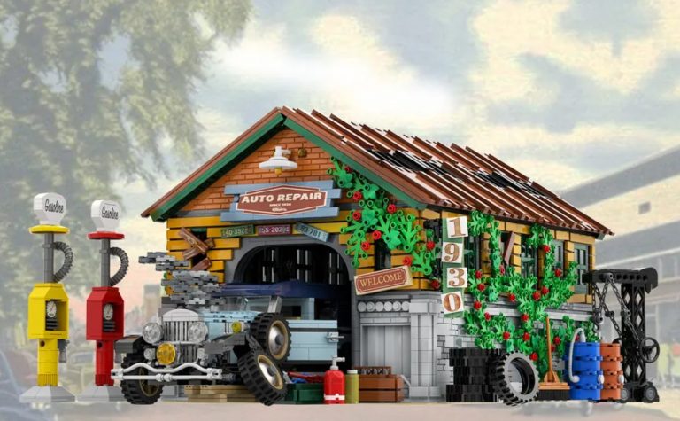 LEGO Ideas Auto Repair Garage 1930s Raggiunge 10.000 Sostenitori