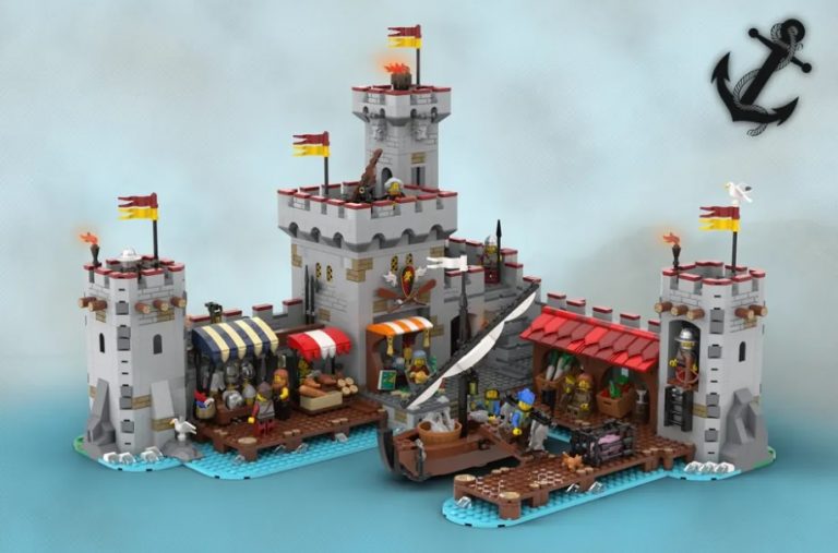 LEGO Ideas Medieval Seaside Market Raggiunge 10.000 Sostenitori