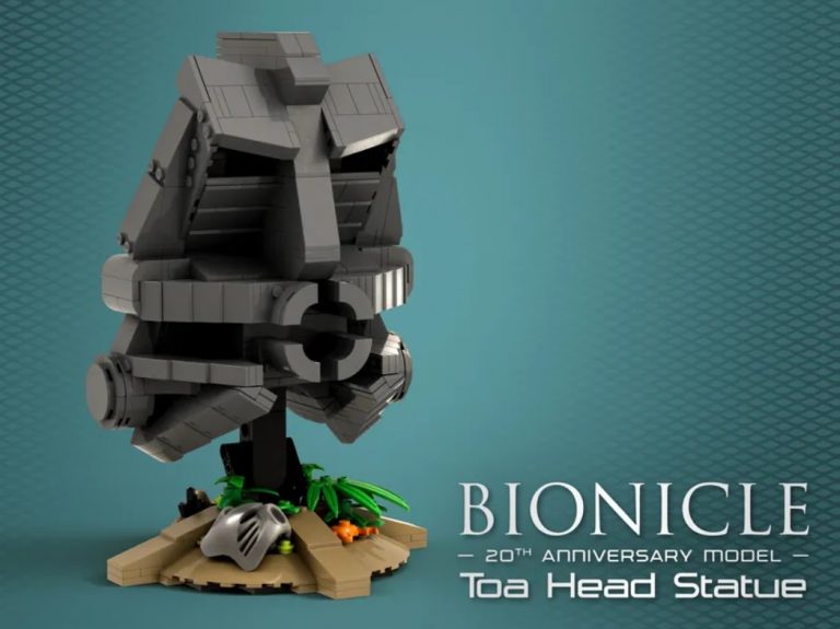 LEGO Ideas BIONICLE: Toa Head Statue Raggiunge 10.000 Sostenitori